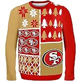 FOCO NFL Unisex-Adult NFL Busy Block Ugly Sweater