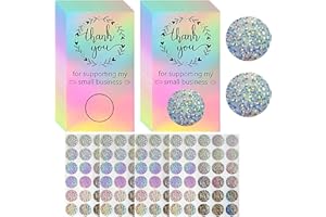 INKNOTE 120pcs Scratch Cards for Small Business Gift Certificates Cardstock and Laser Stickers for Purchase Supporting DIY Coupon Salon Spa Restaurant