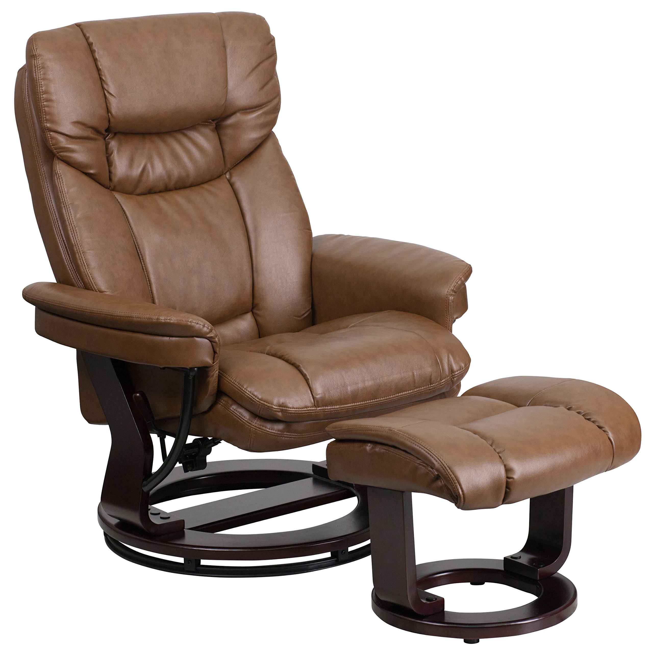 Flash Furniture Allie LeatherSoft Upholstered Recliner with Footrest ...