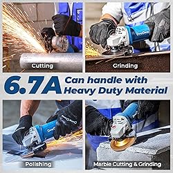 DongCheng Angle Grinder 4-1/2 inch 6.7-Amp Paddle