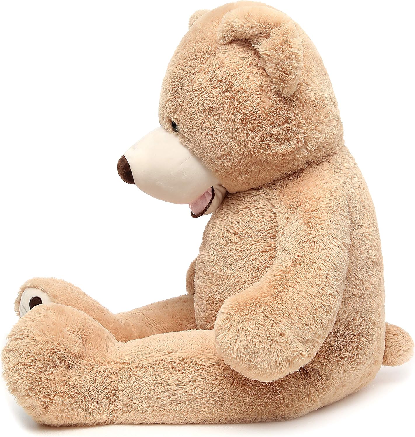 DOLDOA Big Teddy Bear Stuffed Animals with Footprints Plush Toy for Girlfriend 51 inch (Brown): Toys & Games