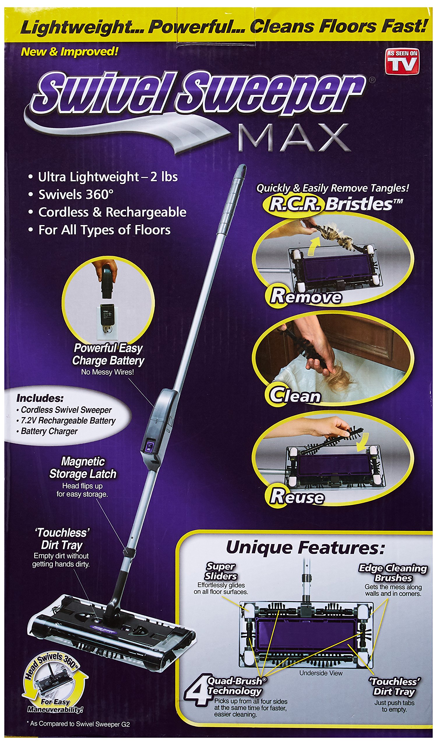 Swivel Sweeper MAX Cordless Floor Carpet Rechargeable Stick Vacuum