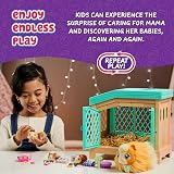 Little Live Pets Mama Guinea Pig with Hutch and 3 Babies 20+ Sounds view 6