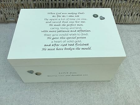 Caja de Recuerdos para papá, papá, papá, papá, papá, papá, Personalizable: Amazon.es: Hogar