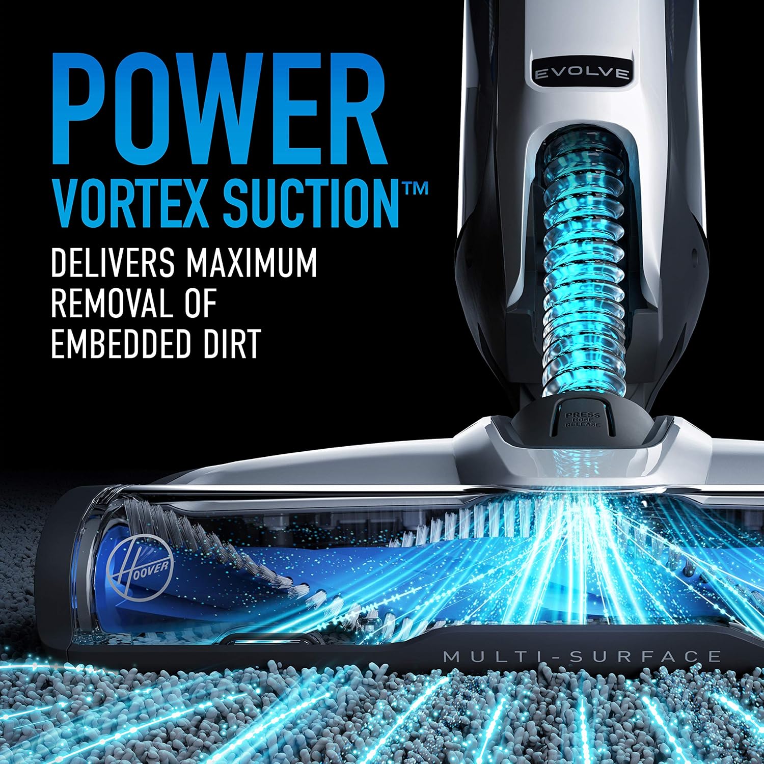 Hoover Onepwr Evolve Pet Cordless Small Upright Vacuum Cleaner, Lightweight Stick Vac, BH53420PC, White: Home & Kitchen