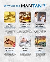 MANTAN Mens Gradual Tinted Moisturiser 150ml - Natural Sun Kissed Tan Lotion view 5