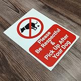 LP Lifestyle Pick Up After Your Dog Sign A4 Red 210x297mm No Holes 1mm PVC view 6