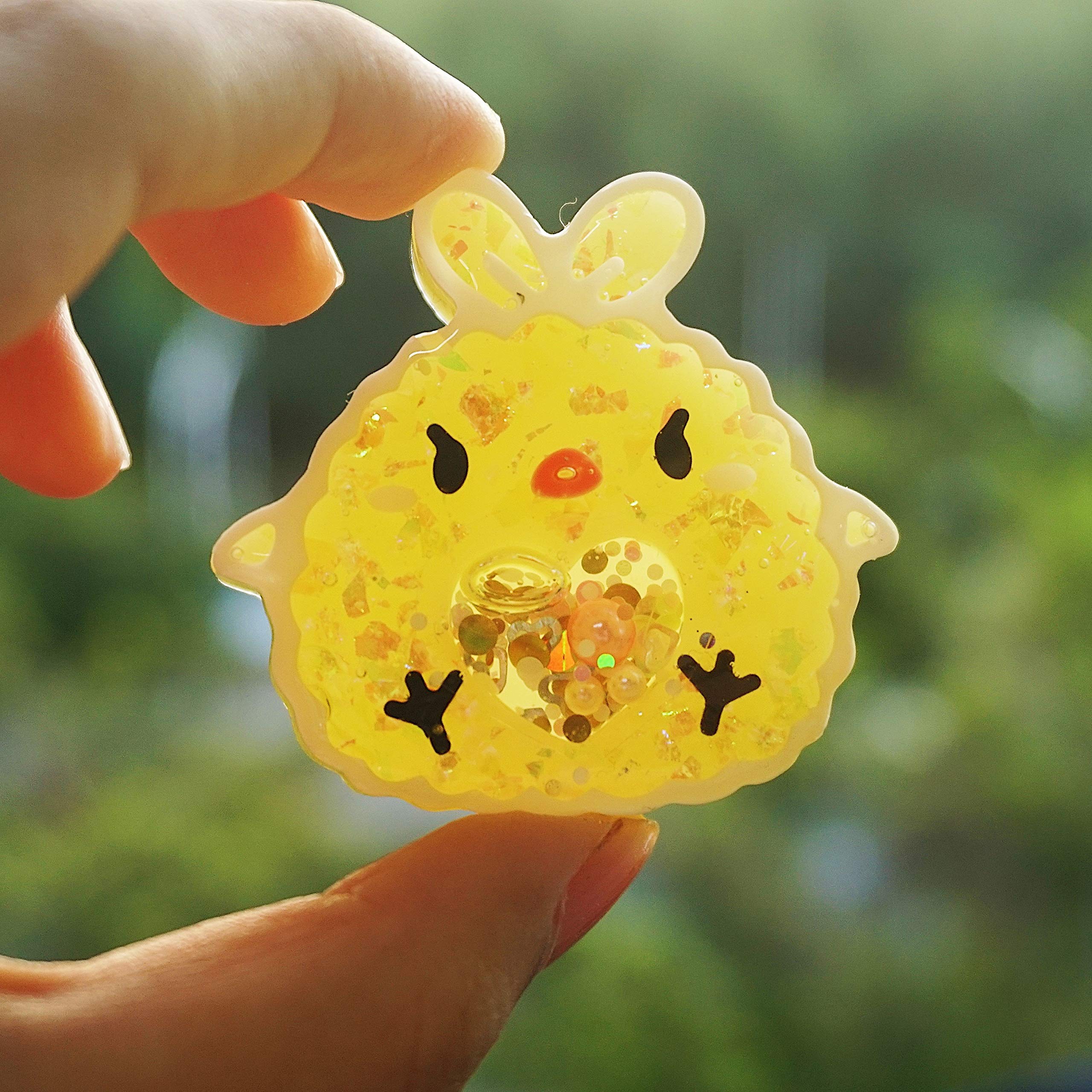 FUNSHOWCASE Epoxy Resin Shaker Molds Set Jewelry Casting Supplies, Bear, Chick, Sheep, Beer Mug, Game Console 5 Silicone Trays with 5 Seal Films, Height 2-2.4inch