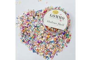 GOMMO Mother of Pearl Crushed Flake 2oz Shell Inlay Supplies for Woodcrafts,Luthiers and Hobbies (Multi, Small)