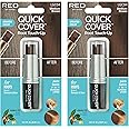 RED by Kiss Quick Cover Root Touch Up Stick Type 2PCS Water-Resistant Temporary Gray Concealer Cover Up Brush for Hair and Beard (Medium Brown)