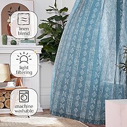 jinchan Boho Curtains Linen Curtains for Living