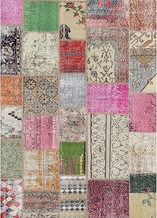 Crystal Art Ruggable 5 X 7 Patchwork Boho 2 Delig Wasbaar Tapijtsysteem Amazon Nl