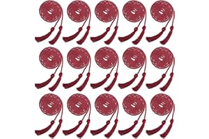Rcanedny 15 Pieces Graduation Honor Cord Braided Honor Cords with Tassels for Graduation Students (Maroon)