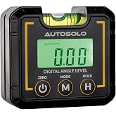AutoSolo Digital Angle Level Gauge &plusmn;0.1&deg; Accuracy - 4-in-1 Magnetic Inclinometer for Camber Caster Alignment Tool &amp; Construction