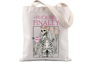 F*cking Finally Bride Tote Bag Bride To Be Girls Trip Gift Bachelorette Engagement Party Handbag Gift (FUCKING FINALLY CA)