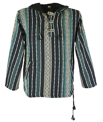 Guru-Shop Goa Kapuzenshirt, Baja Hoody, Herren, Baumwolle, Sweatshirts & Hoodies Alternative Bekleidung
