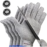 Fortem Cut Resistant Gloves, 2 Pairs (4 Gloves), Level 5 Protection, Food Grade, EN388 Certified (Medium)