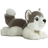 Aurora® Adorable Miyoni® Husky Stuffed Animal - Lifelike Detail - Cherished Companionship - Gray 8 Inches