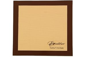 Excalibur ParaFlexx Ultra Silicone Reusable Non-Stick Drying Sheets for Food Dehydrators 14-Inch, Set of 4, Brown