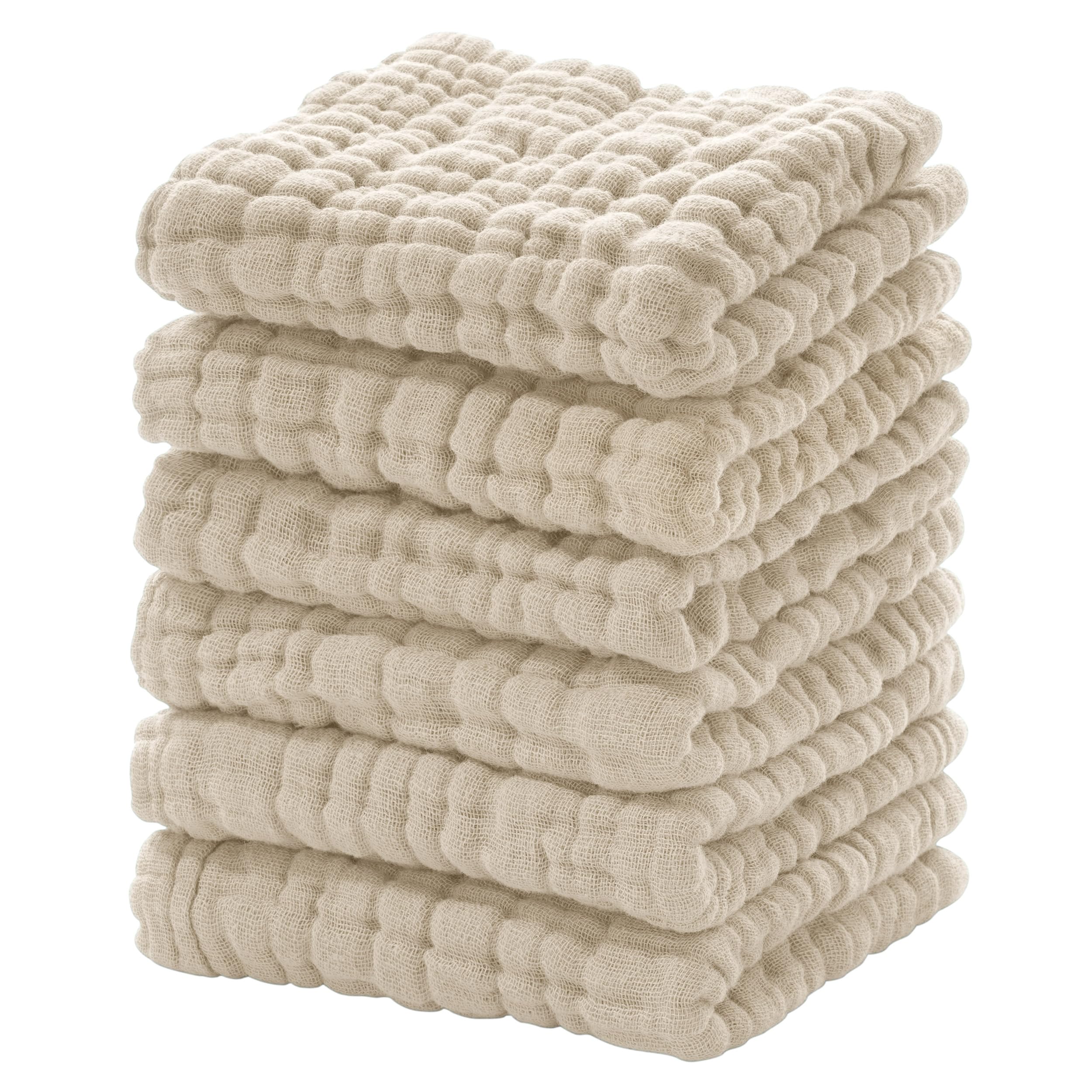 Photo 1 of Looxii Muslin Baby Washcloths 6 Pack, 100% Cotton Baby Wash Cloths for Baby Face Body, 12x12 inches Large Soft Absorbent Face Towels for Newborns