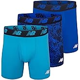 New Balance Men's Performance Boxer Briefs with Fly, Breathable Stretch Underwear, Moisture Wicking, Soft Waistband (3 Pack), Cadet/Team Royal/Royal, XX-Large