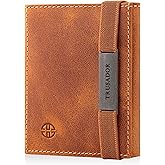 TRUSADOR Marseille Rfid Leather Wallet for Women and Men Includes ID Window, Detachable Mirror, Holds Bills, Cards, Includes Coin Pocket, Holds Cash (Cognac)