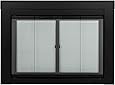Pleasant Hearth AT-1002 Ascot Fireplace Glass Door, Black, Large