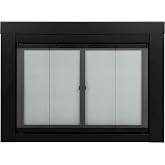 Pleasant Hearth Ascot Fireplace Glass Door - for Masonry Fireplaces, Small, Black, Model Number AT-1000