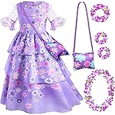 Kaisebile Princess Costume Dress for Girls Birthday Halloween Party Dress Up with Accessories