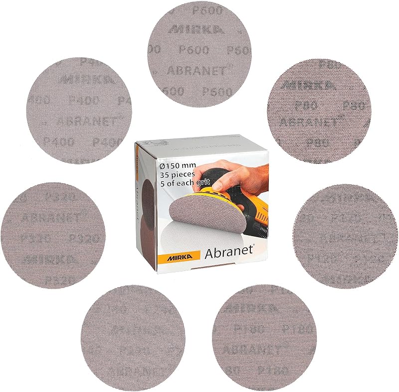 Mirka Abranet 150mm Net Sanding Discs Mix Pack 5x each grit 80-600