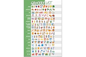 ELWYN LIFE Visual Grocery List Magnet Pad for Fridge - Shopping List Magnetic Note Pad For Fridge - 6 x 9" - 50 Sheets - Meal Planner, To Do List Notepad, Weekly Planner Menu & Memo Pad - Gifts for Mom, Kids