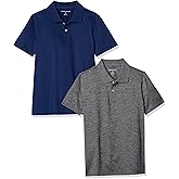 Amazon Essentials boys Short-Sleeve Active Performance Polo Shirts