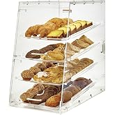Winco 4 Tier Clear Commercial Display Case | Dishwasher safe, BPA-free, Dual access doors, Great for Appetizers, Desserts, Buffet Displays and Catering