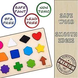 Magnetic Wooden Educational Shape Puzzle - Learn