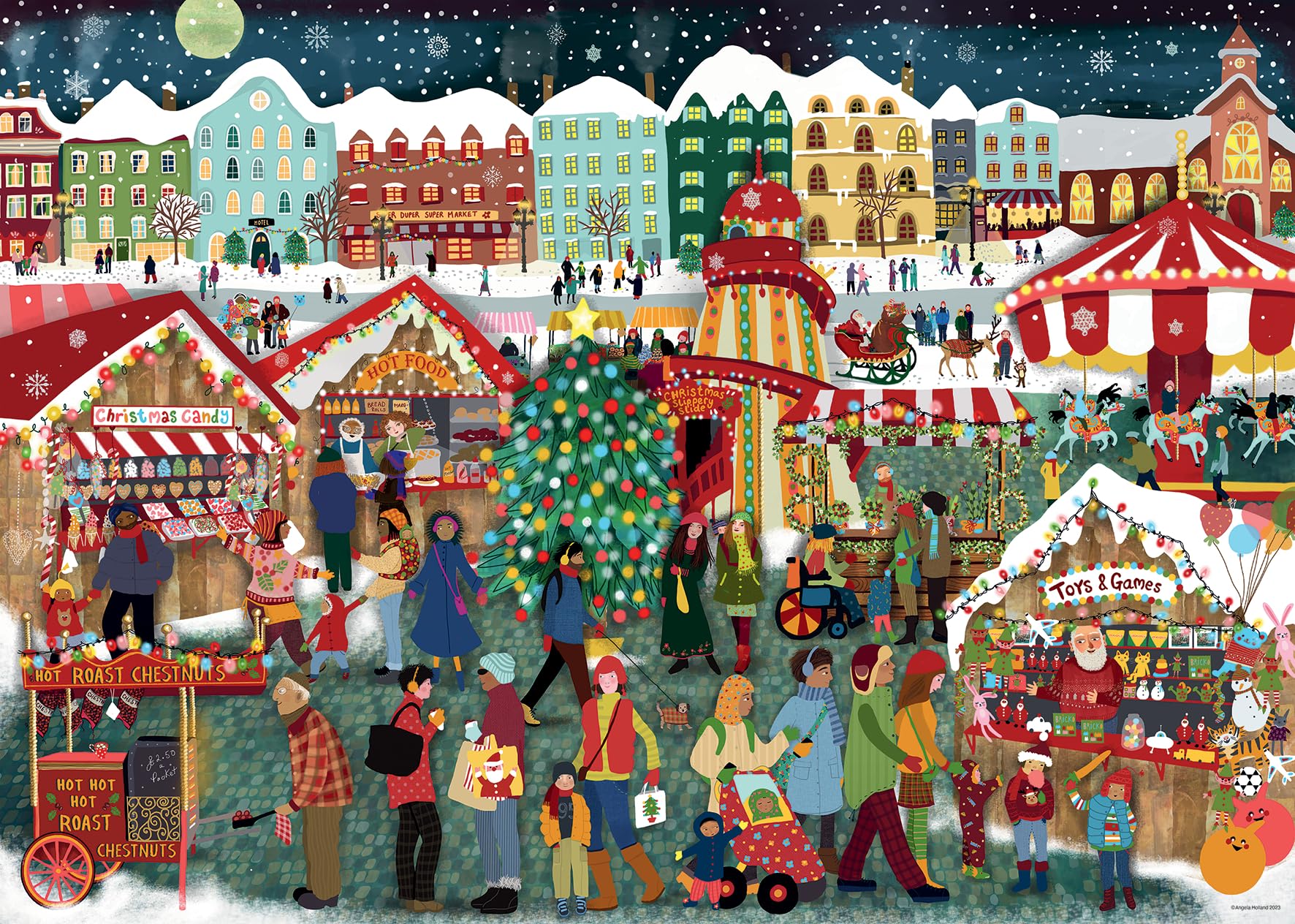 Ravensburger Christmas Market 1000 Piece Jigsaw Puzzle for Adults and Kids Age 12 Years Up - Special Edition — image 1
