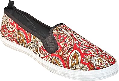 wide canvas slip on shoes