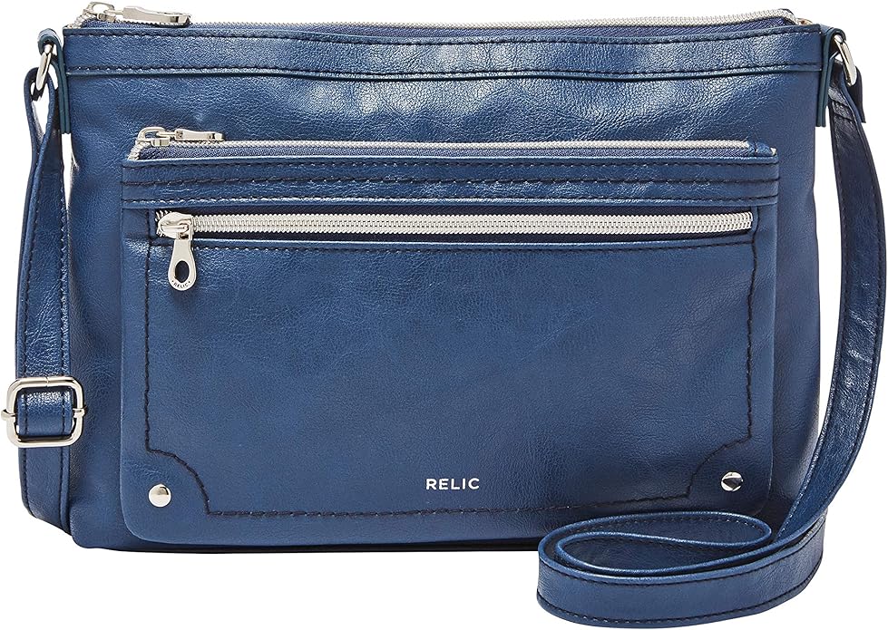 Relic by Fossil Evie Crossbody Handbag Purse blue Size One Size