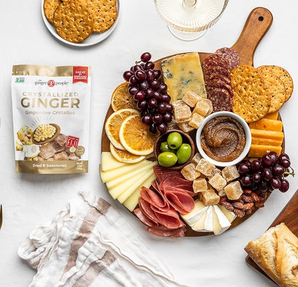 GIN GINS CRYSTALIZED GINGER – NATURAL GINGER CANDY BY THE GINGER PEOPLE – INDIVIDUALLY WRAPPED HEALTHY CANDY – 3.5 OZ BAGS – (PACK OF 12)