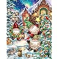 Springbok Gnome Village 500 Piece Holiday Jigsaw Puzzle- Made in The USA with Unique Precision fit Pieces for a Great Puzzling Experience