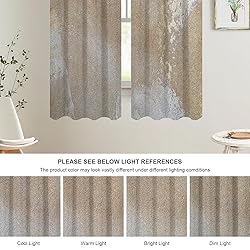 Batmerry Beige Brush Oil Painting Blackout Curtains