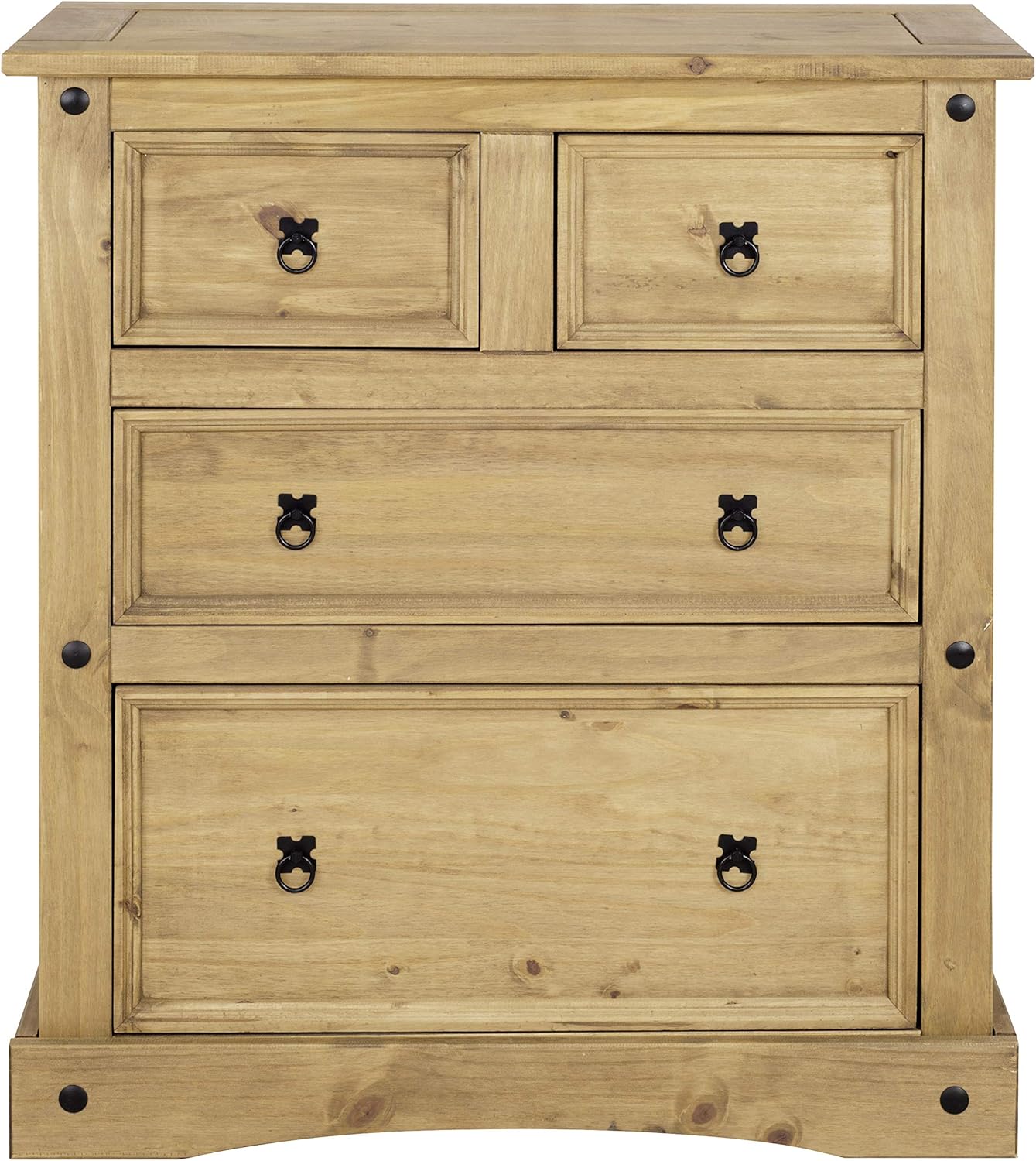 Corona 4 Solid Waxed Pine 2 2 Drawer Chest Brown Amazon Co Uk