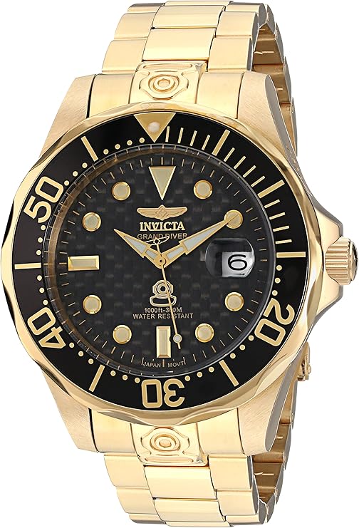 Invicta Men's Pro Diver Grand Diver 18k Gold IonPlated Watch INVICTA