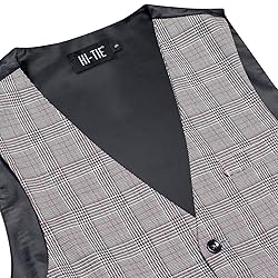 Hi-Tie Men's Suit Vest Tailored Collar Single