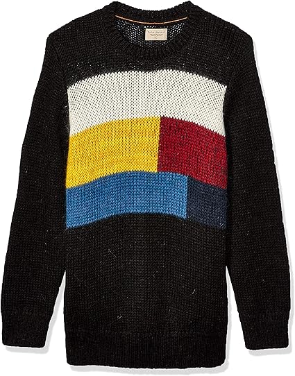 patch knit sweater