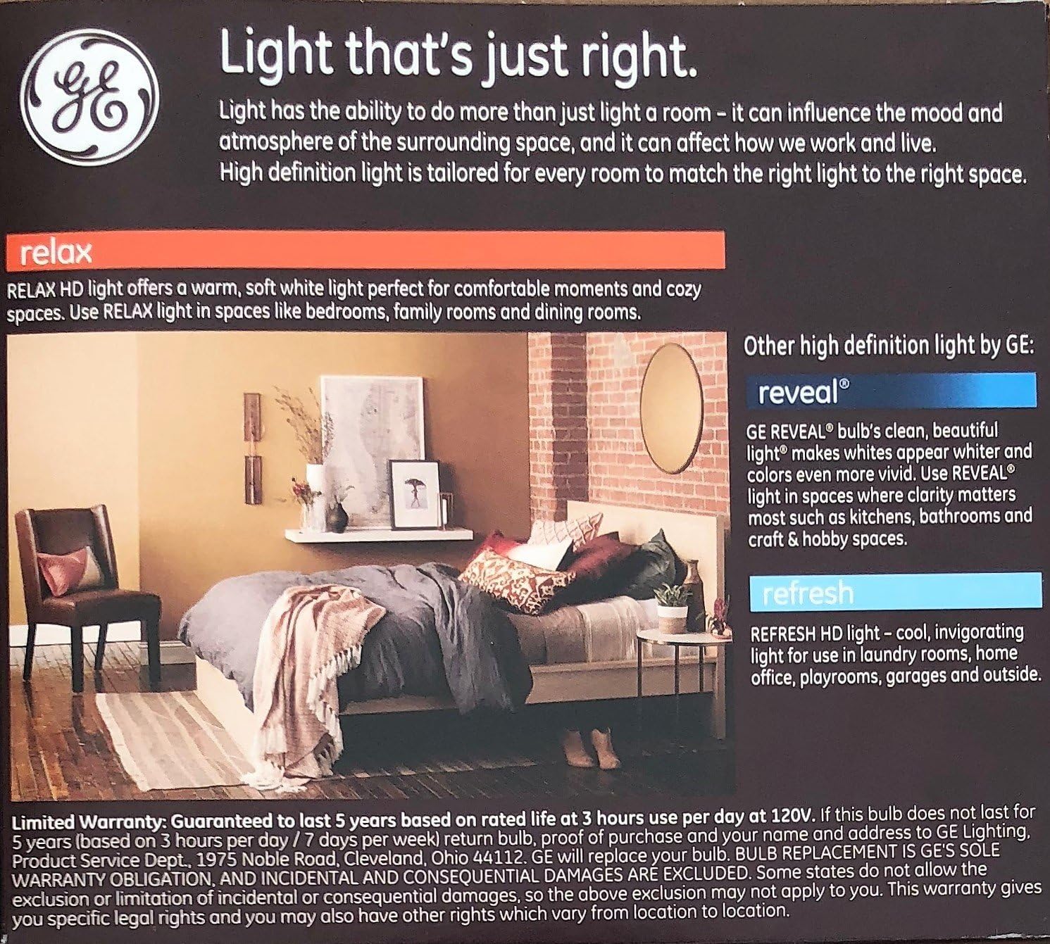 Ge Relax High Definition Led Light Bulb 10 5 Watt 2700k Comfortable Soft White 800 Lumens 6 Pack 60 Watt Replacement Dimmable A19 Amazon Com