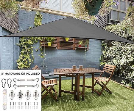 Amazon Com 16 Triangle Sun Shade Sail Canopy In Stone Grey