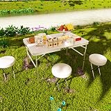 Lucn 3ft Folding Camping Table 2-Height Portable Picnic Table 90x60cm view 7