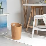 Kazai Bennet Design Paper Bin Oak Real Wood Veneer Office Waste Basket view 5