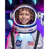 AEROSQUAD Astronaut Helmet Costumes for kids Nasa Astronaut LED Helmet with Movable Visor & Mission Sounds Toddler Halloween Costume Girl & Boy, Role-Play Dress up