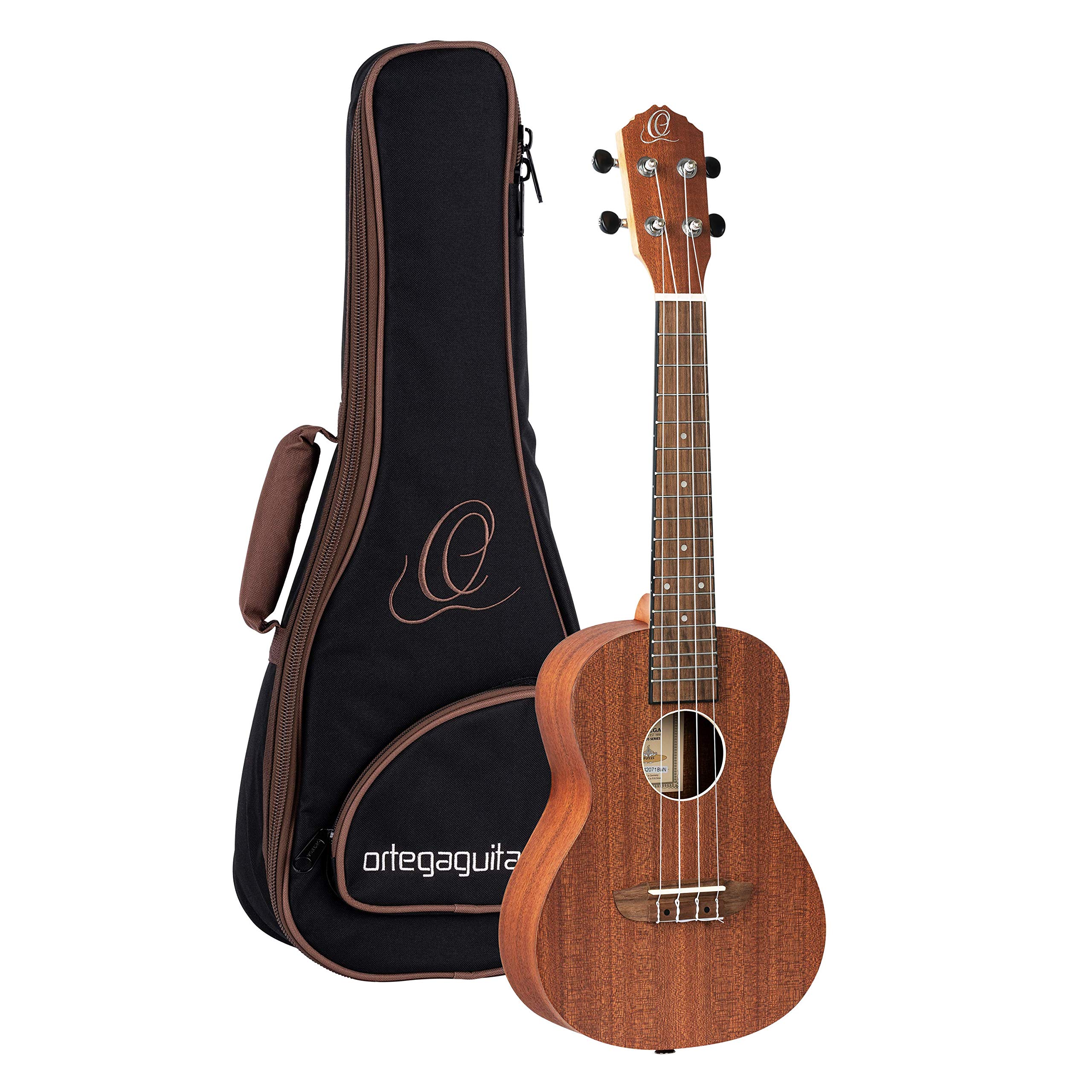 Ortega Guitars Concert Ukulele Acoustic – Timber Series – Including Gigbag – Sapele, Natural (RFU11S)